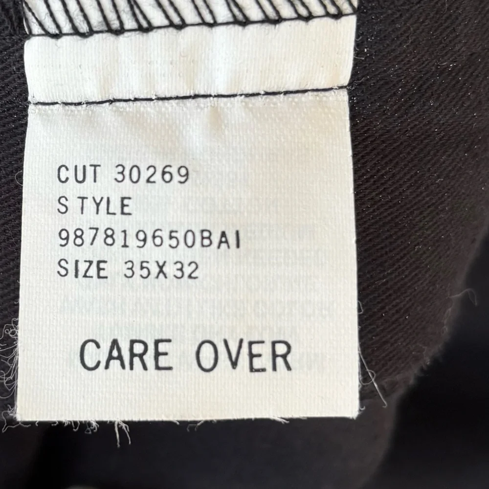 RALPH LAUREN POLO CHINO—Vintage—Men’s 34 x 32—Black—High-Rise—Pleats, Cuffs - Picture 9 of 9